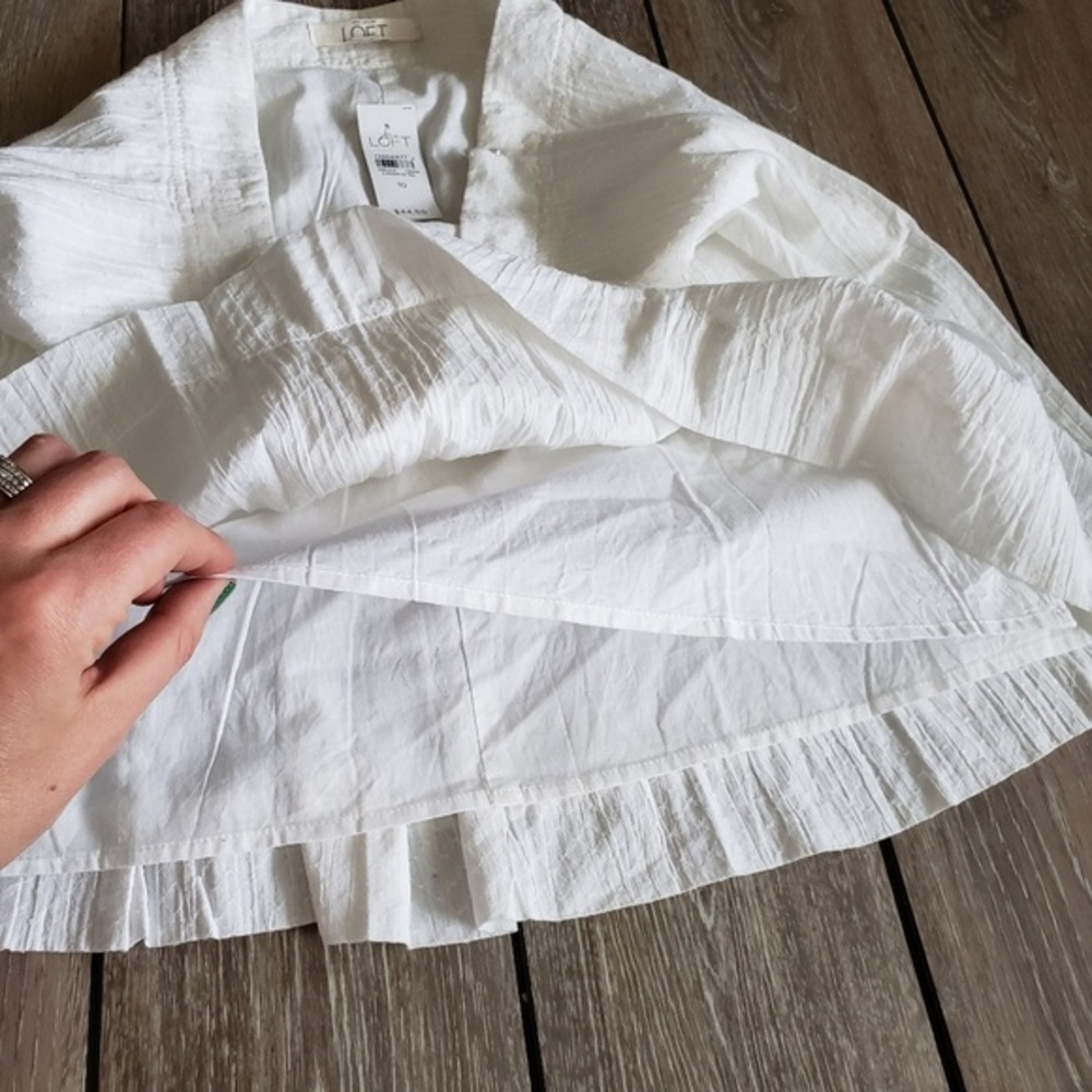 LOFT‎ White skirt womens size10 - Picture 3 of 3